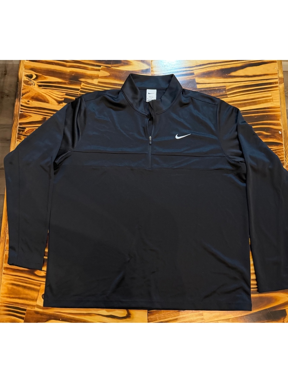 Nike Dri-FIT black quarter-zip long sleeve top